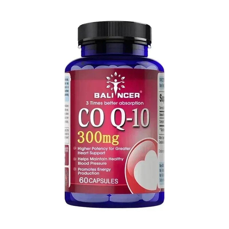 CoQ10 300mg Capsules - Highly Absorbable Antioxidant Cardiovascular Heart Energy Support Vegan Non-GMO Gluten-Free