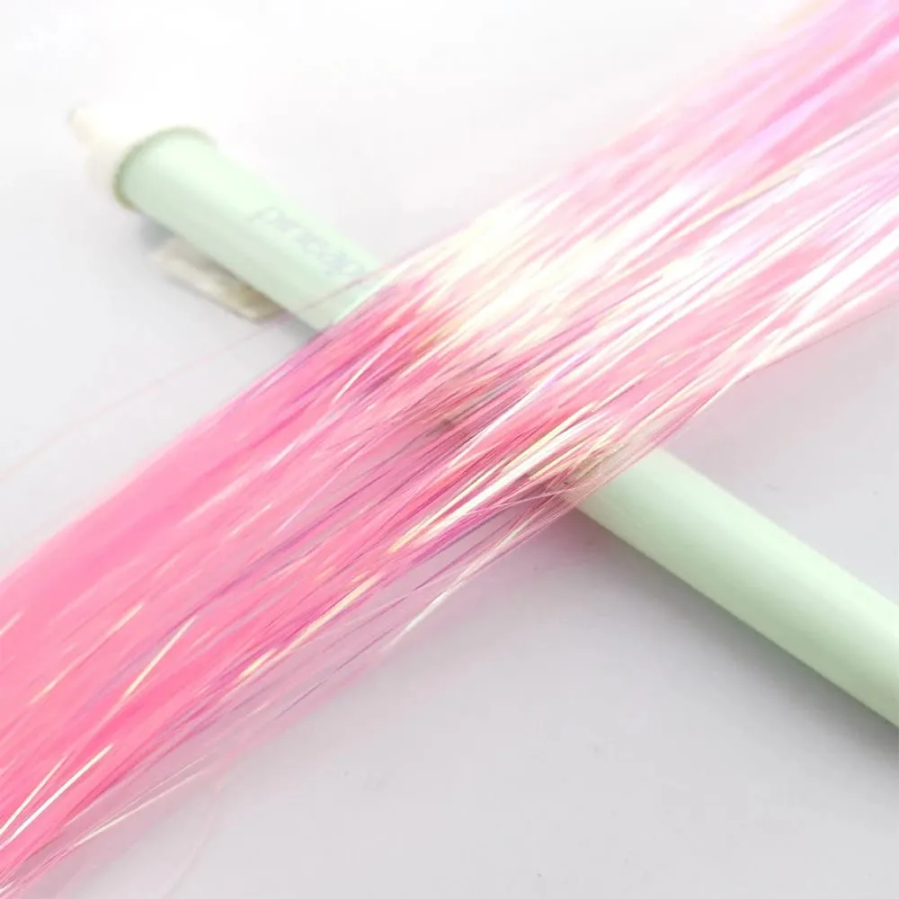 36/48Inch Sparkle Hair Tinsel Rainbow Colored Strands Girls Headwear Hairbinge Hair Laser False Hair Extensions Decor Glitter