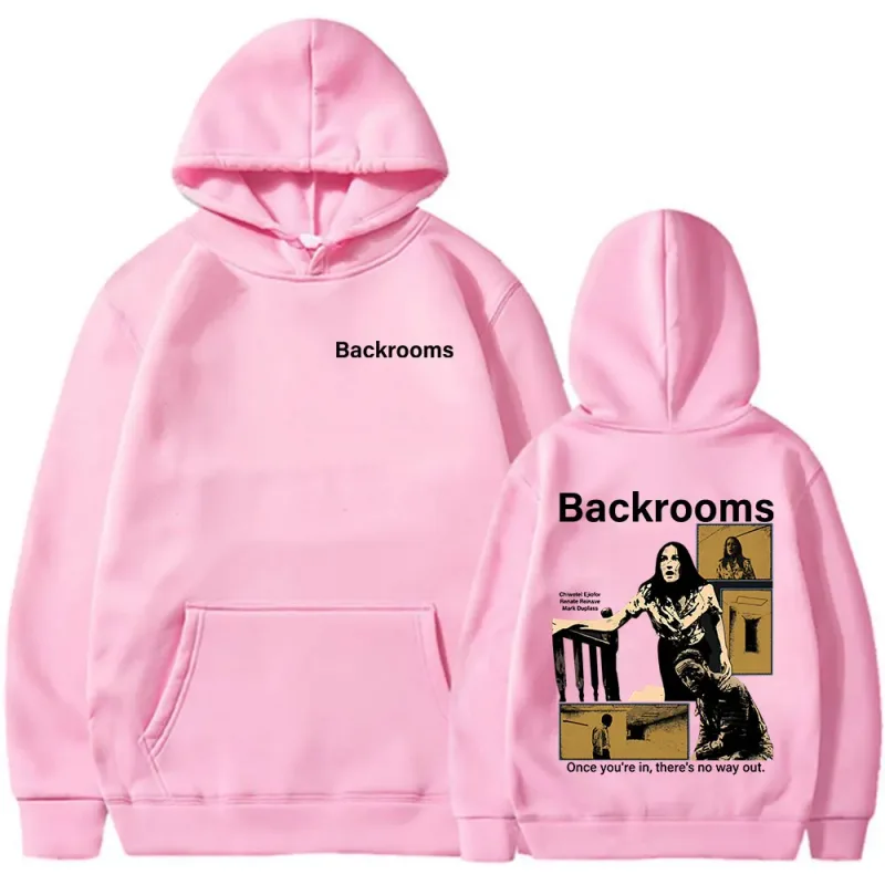 Horror Movie Backrooms Clark Mary Klein Hoodies Men's Women Clothing Casual Oversized Long Sleeves Hooded Sweatshirts Streetwear