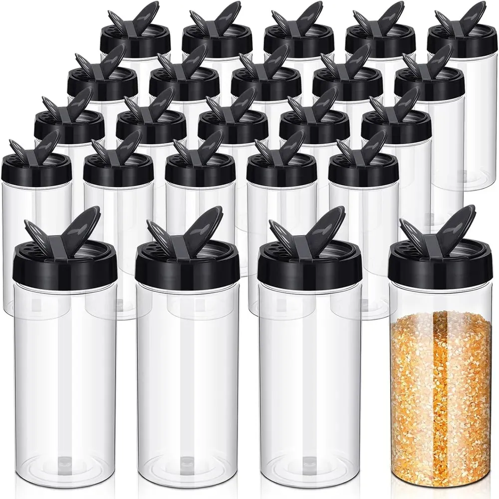 400 ml plastic transparante kruidenblikjes met schuddeksel, kruidencontainers voor keuken en barbecue — image 7