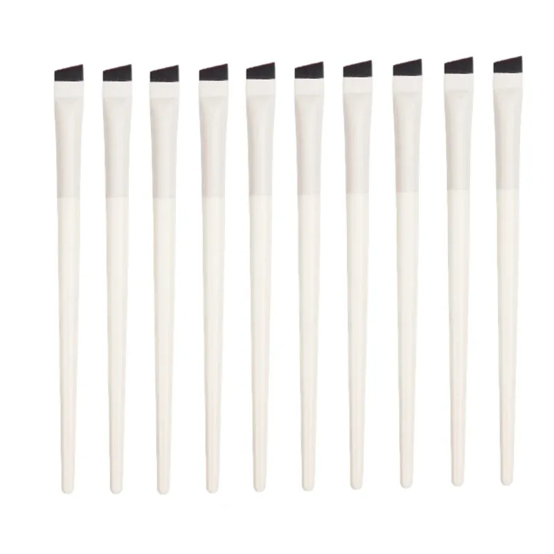 Upgrade Blade Eyeliner Brush Set Ultra Thin Fine Angle Flat Eyebrow Brush Under The Eye Place Precise Detail Brushes Ivory — image 11