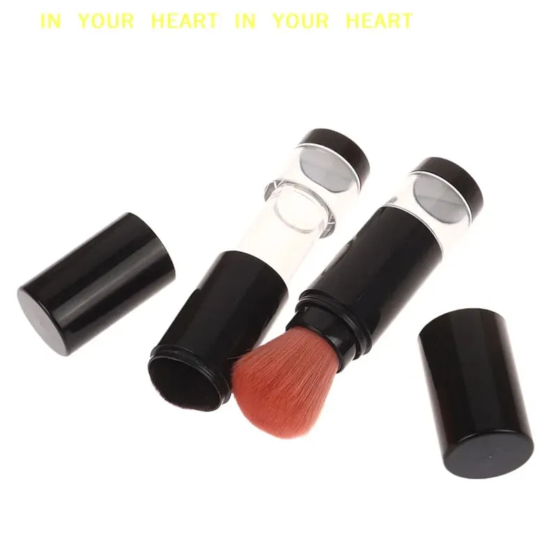 【X】 Pennello per fondotinta 2 in 1 Pennello per trucco Vuoto fard da viaggio con barattolo di cipria ricaricabile Strumenti di bellezza per il trucco