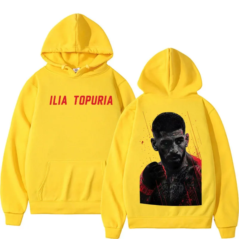 Ilia topuria el matador vintage gráfico hoodies roupas masculinas violência estética camisolas casuais pullovers de lã streetwear
