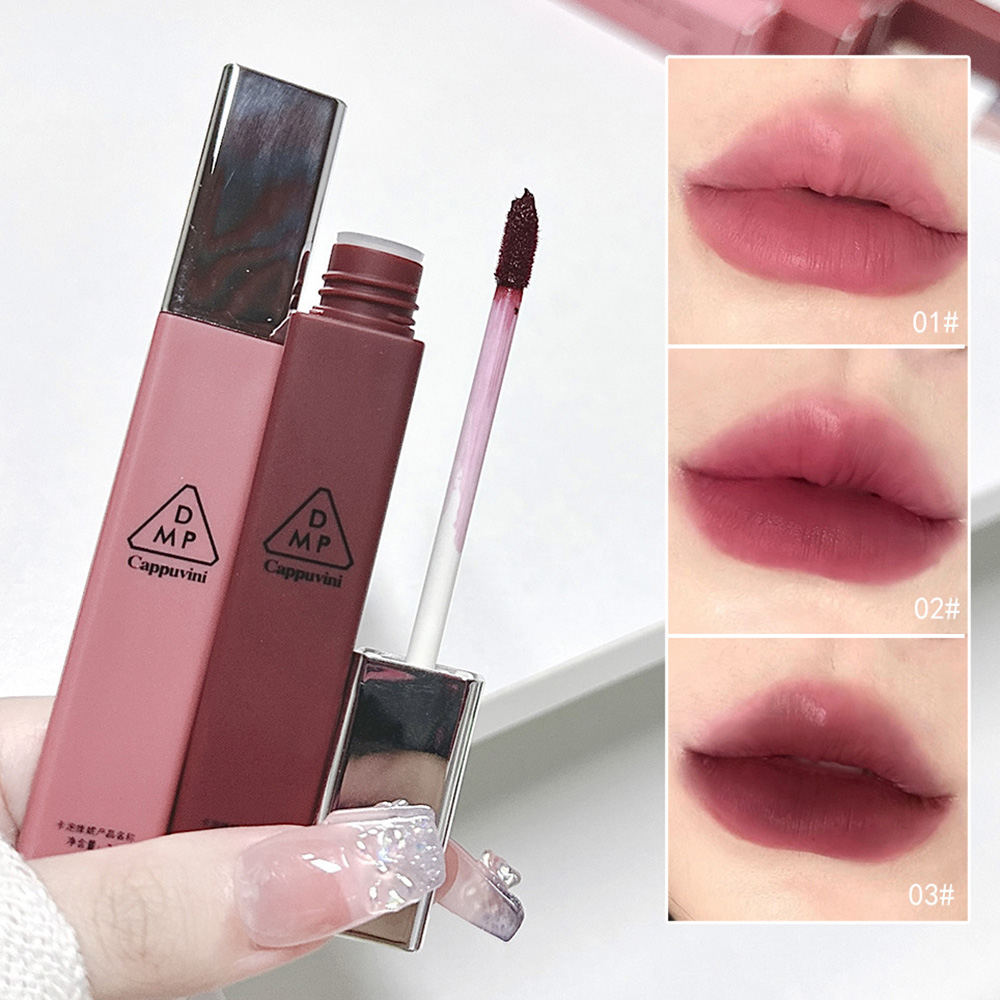 카푸비니 매트 벨벳 립글레이즈 모이스춰라이징 부드럽고 오래 지속되는 립스틱 메이크업 립 글로스