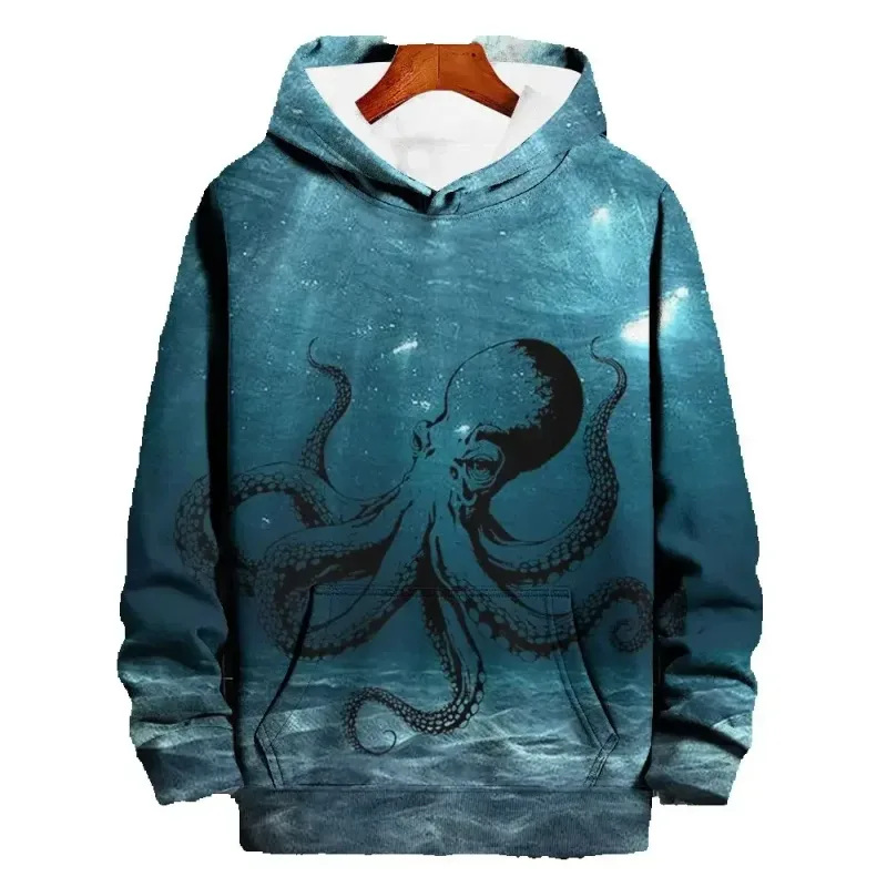 2024 New Animal Pattern Hoodie Fashion 3D Print Autumn men's Hoodies Street Designer Long Sleeve Loose Oversize Harajuku Tops