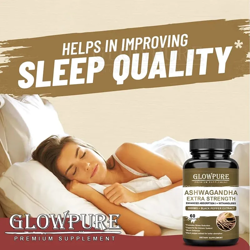 Ashwagandha Root Extract Capsules for Mood Stress Health Sleep Brain Calm Energy Support Non-GMO Premium Formula Supplement — image 3
