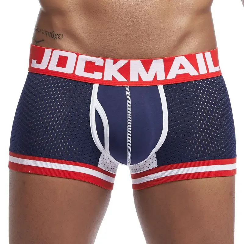 Jockmail Heren Boxer Mesh Ondergoed Ademend Comfortabel Zacht Comfortabel Sportshort Volwassen Man Slipje Kleding Lingerie