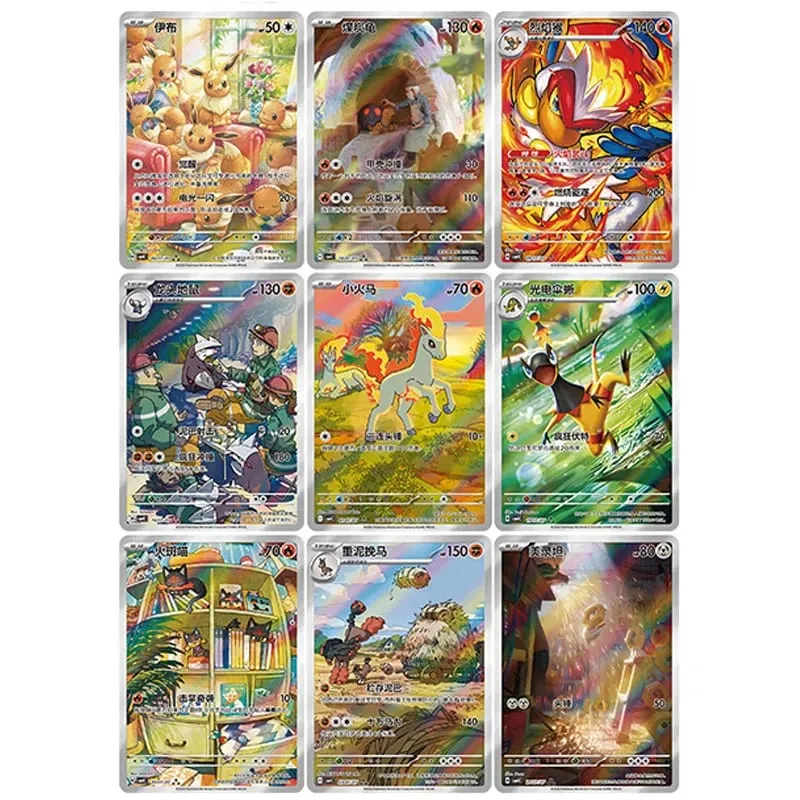 Original Pokemon GemPack Cards Vol.5 Vol.3 Vol.2 Vol.1 Trading PTCG Bag Gem Box Deck Sprigatito Eevee Pikachu Gengar Card Gift