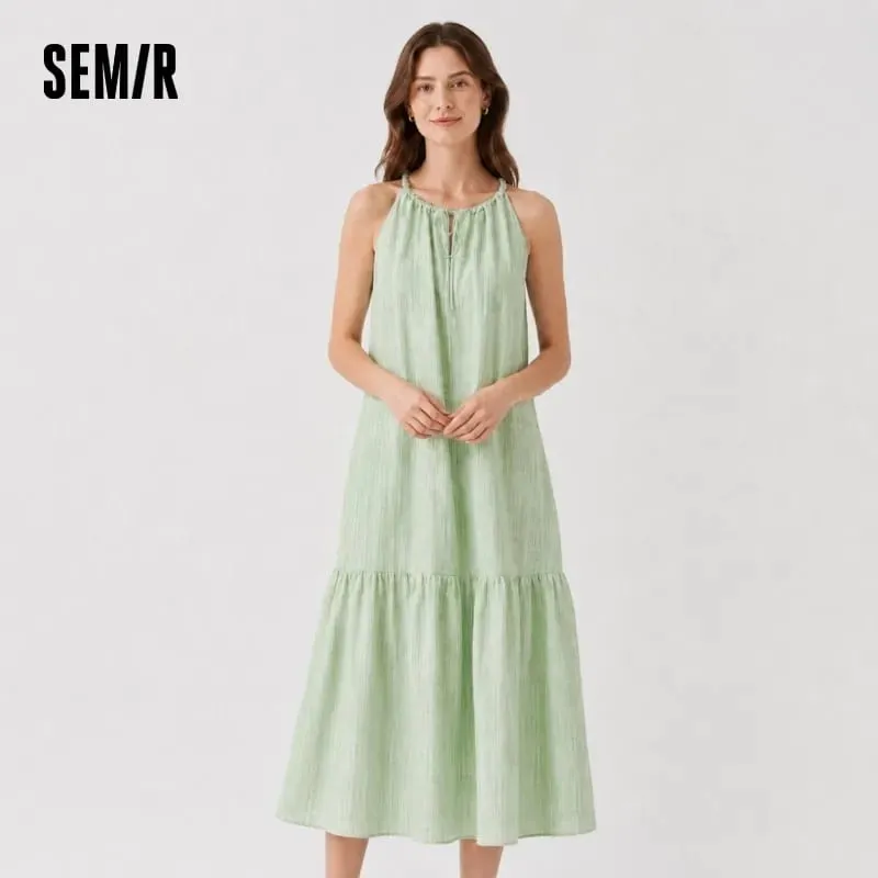 Semir נשים שמלת קשת מרקם הלטר צוואר חופשה קו מקסי 2026 קיץ רומנטי טרי אלגנטי רך נוח חופשה למעלה — image 2