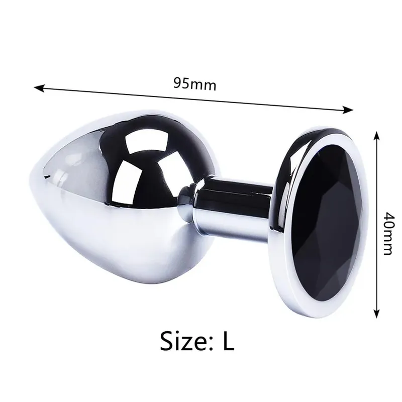 Stainless Steel Anal Plug Butt Plug With Jewelry Colorful Crystal Anus Plug Adults Sex Toys for Men Women Gay Adult Game Sex Toy
