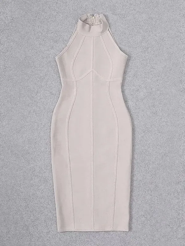 Sexig Sommar Elegant Klänning Elastisk Vit Solid Stretched Empire Bodycon Klänning 2024 Dammode Festklänning XL Partihandel