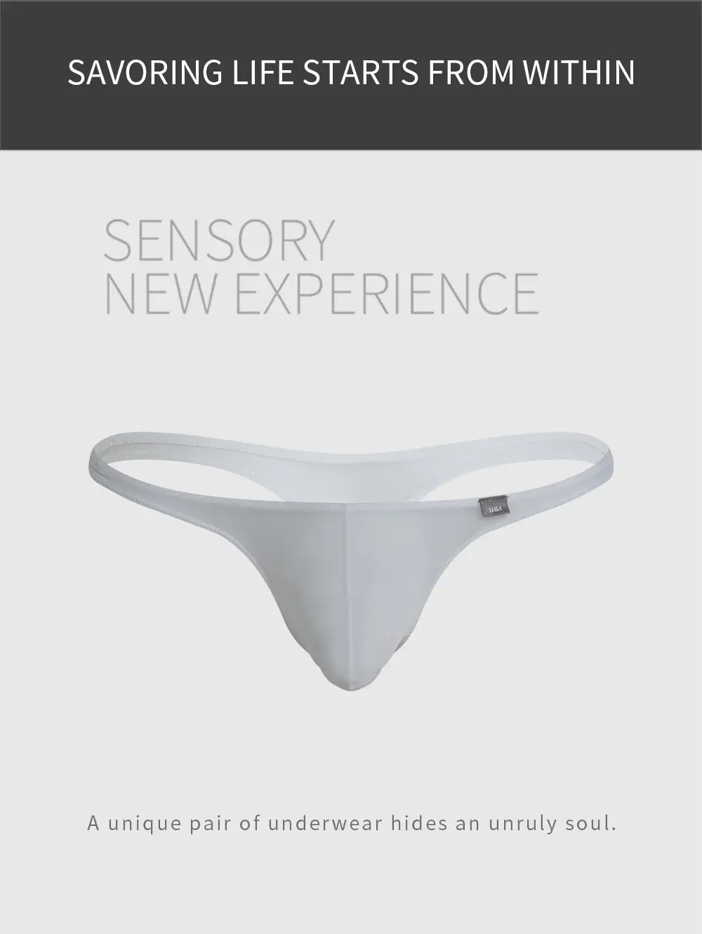 U&I sexy thong men's personality ultra-thin 50g transparent high elasticity tight fitting low waist 3D pocket underwear