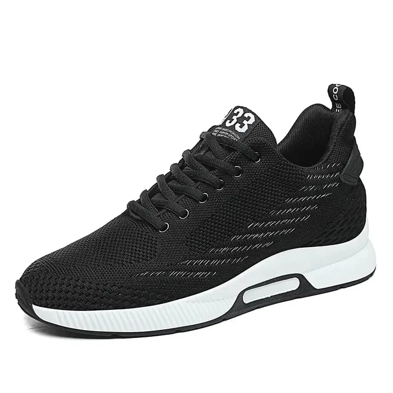 Men Sneakers Platform Casual Shoes Height Increase Insoles 8cm Elevator Shoes Outdoor Men Tennis Shoes Mesh Lace-up Running Shoe