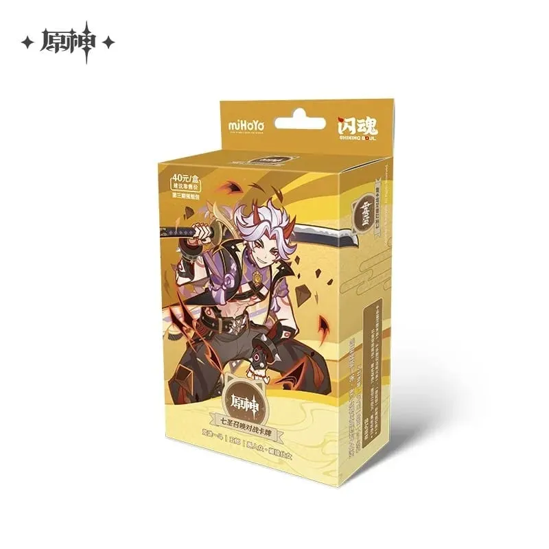 Original Genshin Impact Card Genius Invokation TCG Battle Card Hu Tao Raiden Shogun Anime Character Collection Card Kid Toy Gift