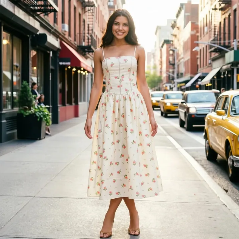 Mingmingxi Sommer Floral Print Kleid Elegante 2025 Neuheiten Spaghetti Strap Flare Kleid Maxi Urlaub Party Kleider Frauen