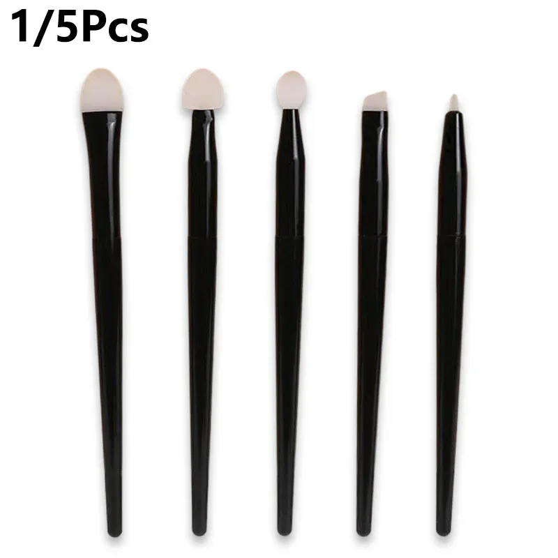 1/5Pcs Silicone Eyeshadow Brushes Soft Lip Balm Eyeliner Applicator Concealer Eyebrow Brushes Portable Facial Makeup Beauty Tool — image 1