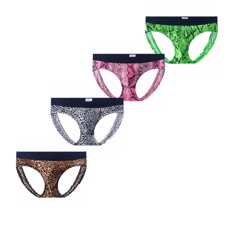 Leopard Print Jockstrap Seluar Dalam Seksi Lelaki Bikini Seluar Dalam Slip Hombre Calzoncillos Hombre Kinckers Seluar Lelaki Cuecas Gay
