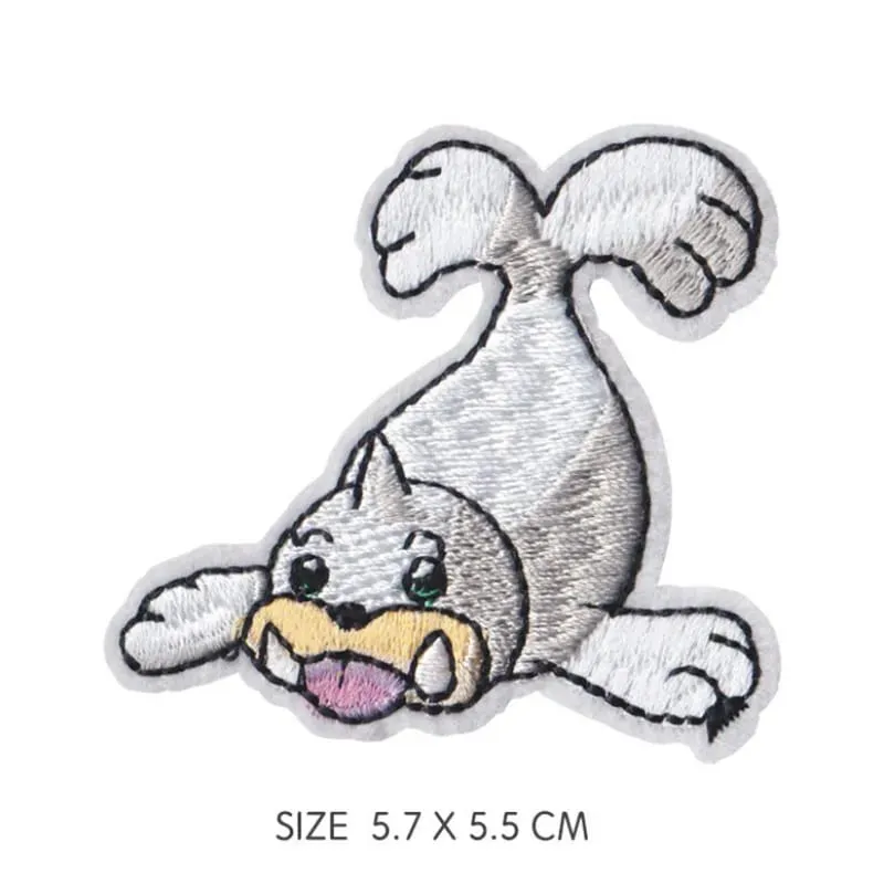 30 Style Cloth Patch Pikachu Charizard Clothes Stickers Sew on Embroidery Patches Applique Iron on Clothing Cartoon DIY Garment