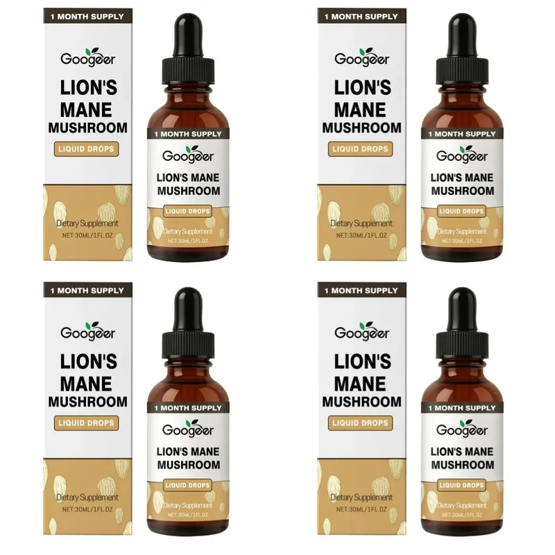 Googeer Lion's Mane Mushroom Liquid Drops Hukommelse og fokusstøtte til kognitiv klarhed Mental Agility Alkoholfri 30 ML — image 11