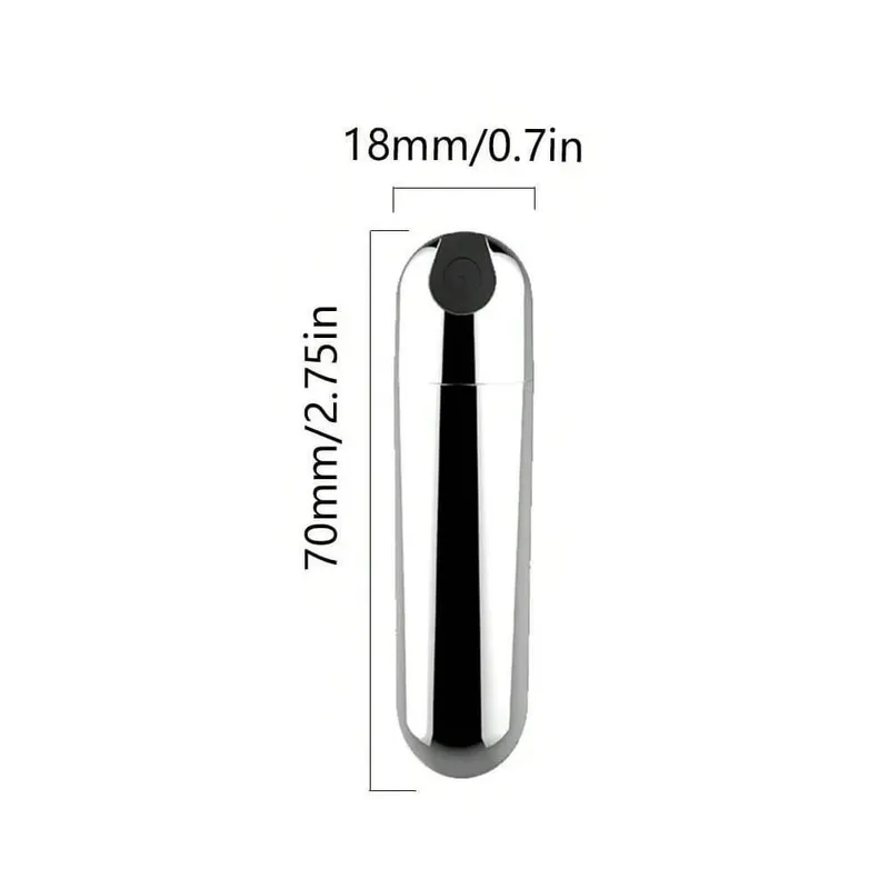 USB Rechargeable Bullet Vibrator - Waterproof Mini Powerful Vibrator 10 Modes Clit G-Spot Stimulator Sex Toy for Women