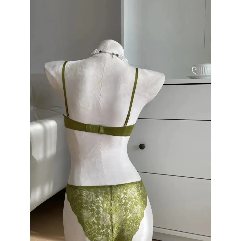 Ensemble de Lingerie française demi-tasse pour femmes, sous-vêtements doux, push-up, fines bretelles, sous-vêtements légers, soutien-gorge d'été, 32-38AB — image 2