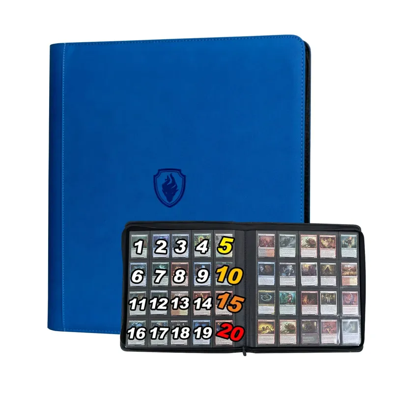 1280+ Cards 20 Pocket Card Binder Collector Card Album - Pages Compatible for Game Cards Sports Cards and Other Cards