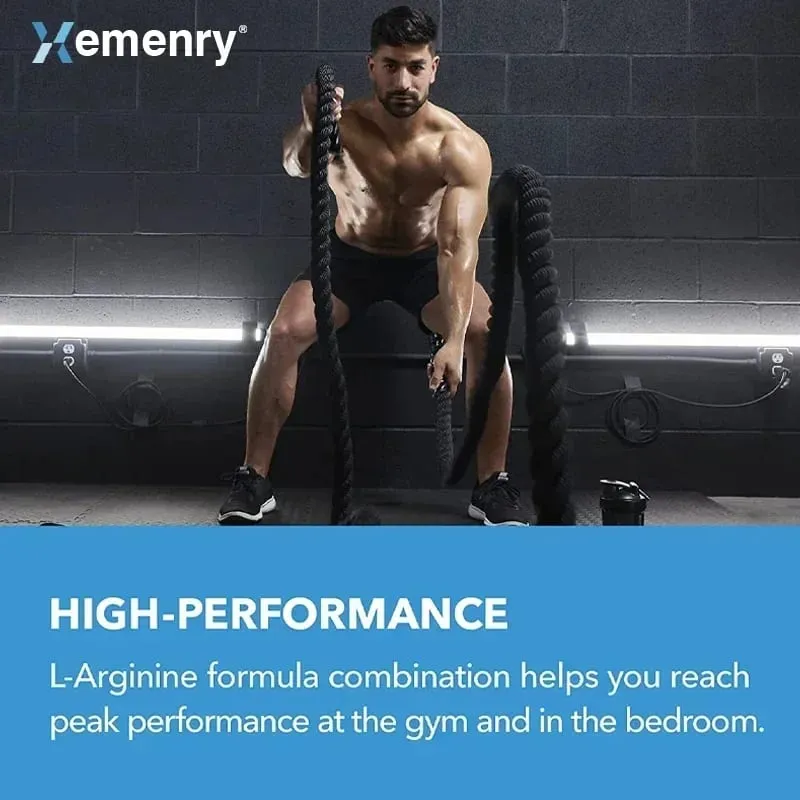 L-Arginine - Nitric Oxide Supplements - Boost Endurance & Strength Promote Muscle Growth Improve Performance