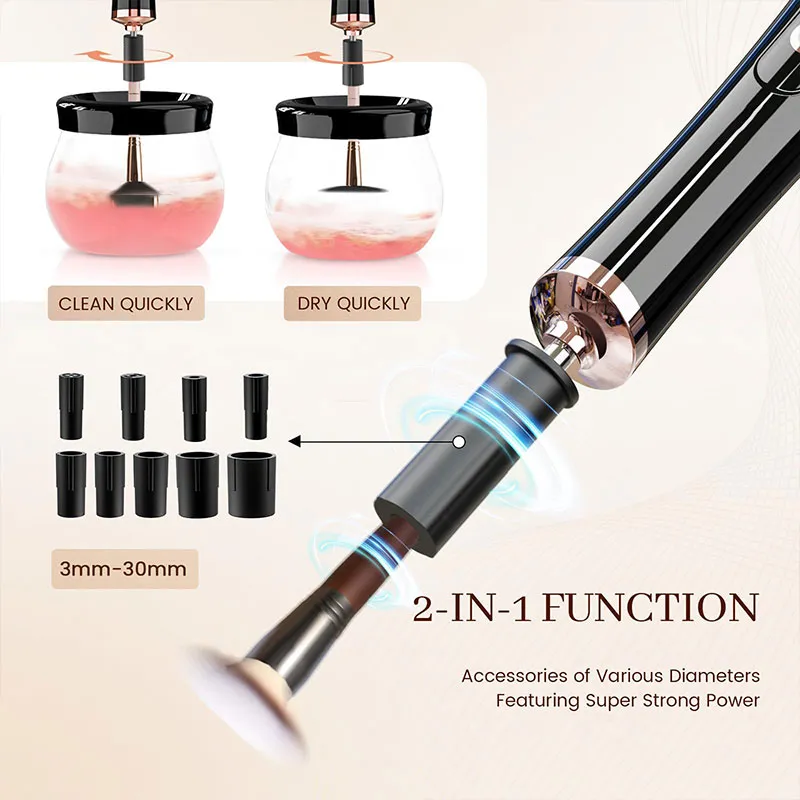 Professional Electric Makeup Brush Cleaner Fast Washing Drying Make up Brushes Cleaning Makeup Brush Tools Accessories
