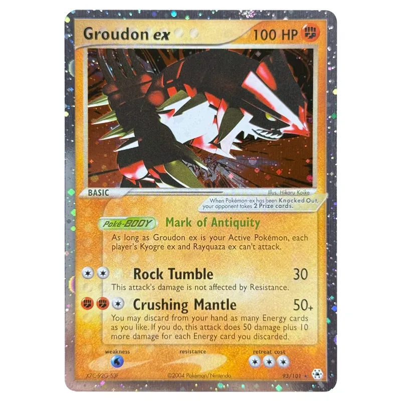 บัตรพร็อกซี โฮโลแกรม Emerald Cacturne Rayquaza ตำนานที่ซ่อนอยู่ Kyogre Crystal Guardians Alakazam Star Flareon Metagross