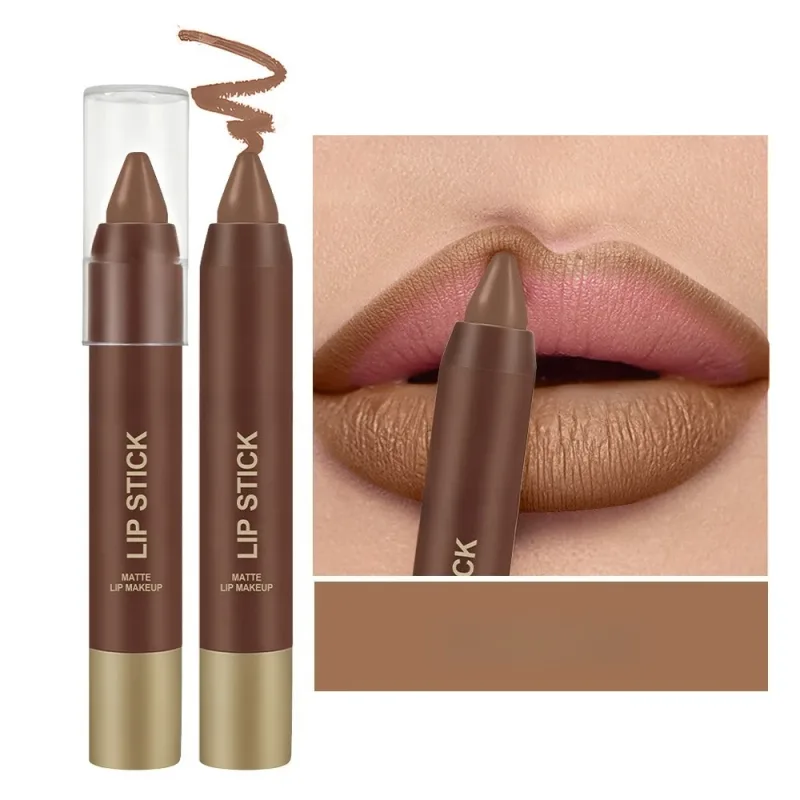 Matte Soft Mist Lip Liner Lipsticks 6 Colors Smooth and Pigmented Non-Stick Chocolate Lipsticks