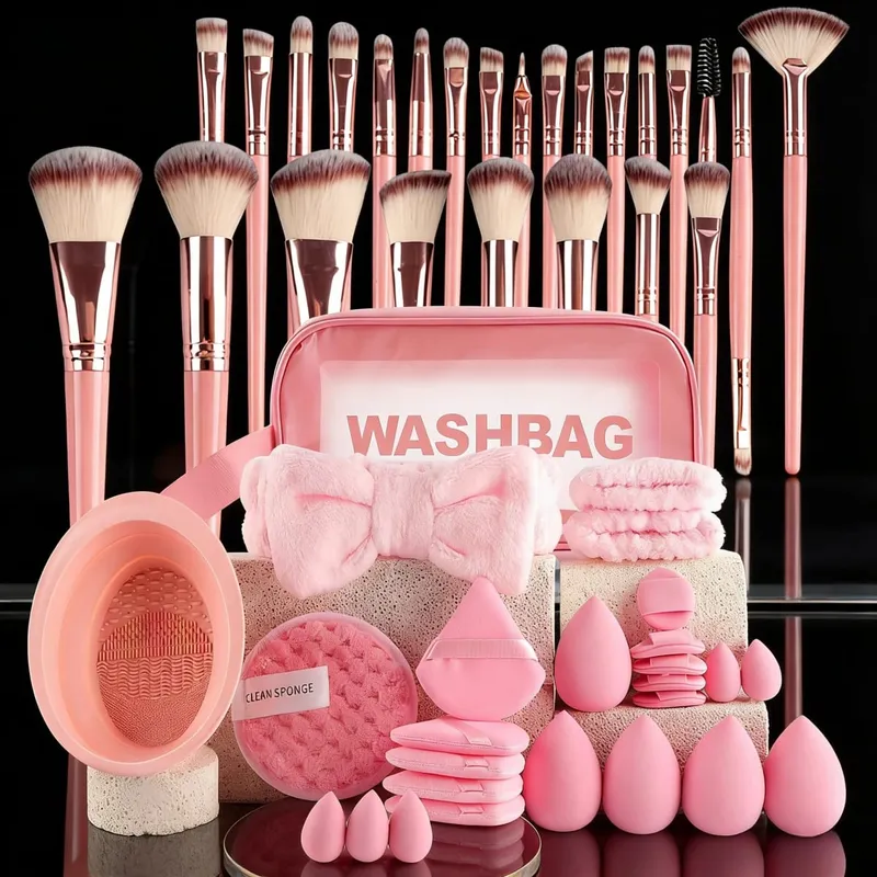 13/53pcs Professional Cosmetic Brush Set for Combination Skin with Soft Brushes Perfect for Beginners and Makeup Artists