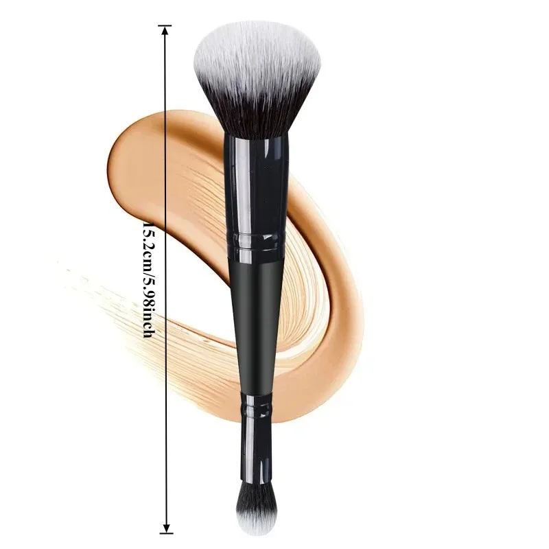 Double Head Makeup Brush 2 In 1 Blush Brush Concealer Highlighter Powder Brushes Blending Contouring Brush Beauty Make Up Tools