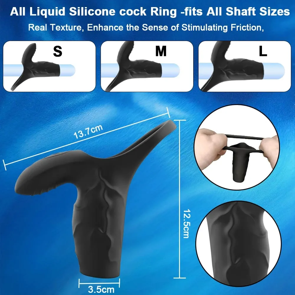 Vibrating Penis Sleeve 10 Modes Cock Ring G Spot Stimulate Vibrator Sex Toys for Men Penis Delay Ejaculation Erection Trainer 18