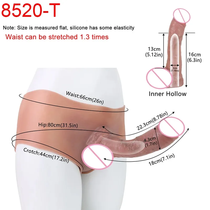Wearable Extra Large Penis Sleeve Silicon Soft Hollow Penis Panties High-Grade Adult Intimate Toys For Men Adult 18+ Tools
