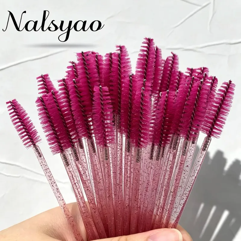 Brosses à cils jetables, Extension, brosse à sourcils en cristal, baguette de Mascara, ensemble d'outils cosmétiques, maquillage et beauté, 50 pièces