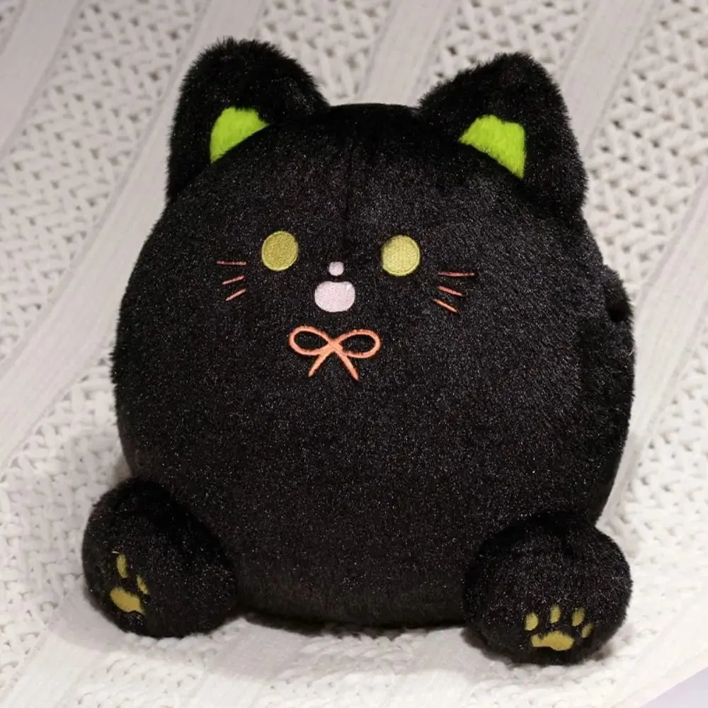 's Accompany PP Cotton Calico Cat with Hand Pocket Smile White Cat Pillow Plump Funny Black Cat Children Girl