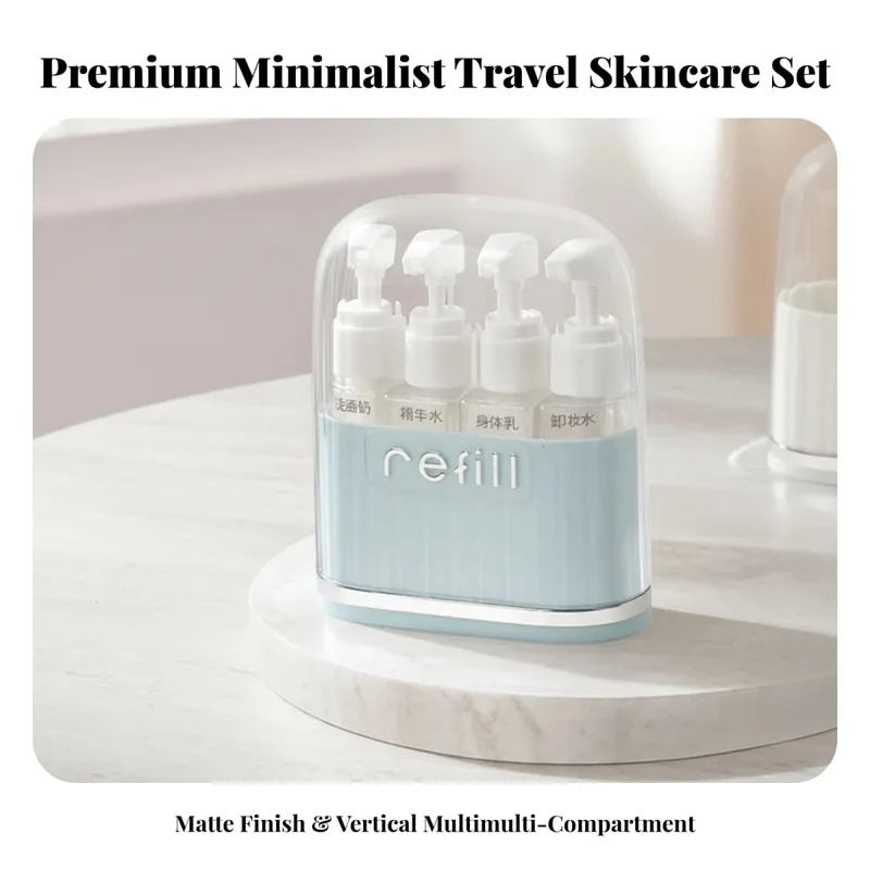 Travel Bottle Organizer Compact Organizer with Pump Bottles for Travelers Business Trips Gym