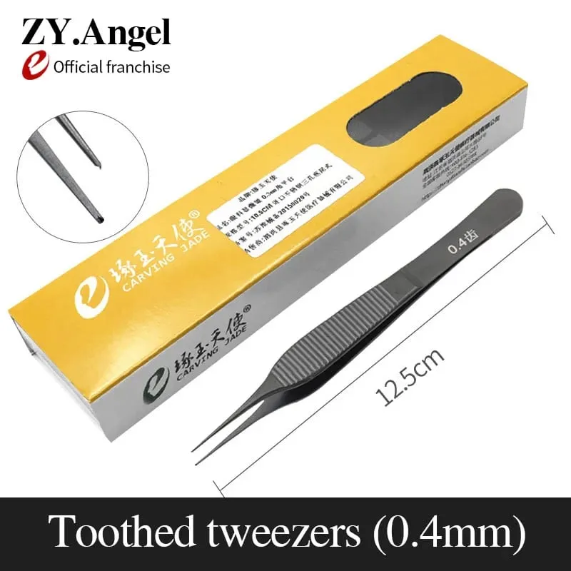 Edison Tweezers For Medical Plastic Surgery Double Eyelid Cosmetic Nose Surgery Big Belly Tweezers With Teeth And Hooks