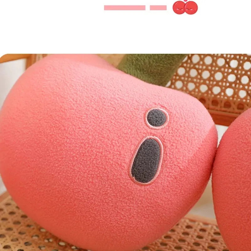 45cm Fruit Cherry Shaped Plush Pillow Soft Cute Pink Cherry Plushies Toy Hug Pillow Lovely Room Sofa Decoration