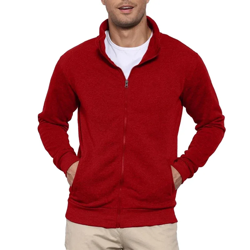 New Men's Sweat Jacket Pullover Hoodie Sweatshirt Man Without Hood with Zip Jacket Outdoor Sport Lightweight Streetwear M-3XL