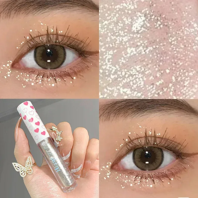 Liquid Eye Shadow Highlighter Water Proof Super Shiny Lasting Flakes Monochromatic Glitter Brighten Silkworm Makeup Maquillaje — image 9