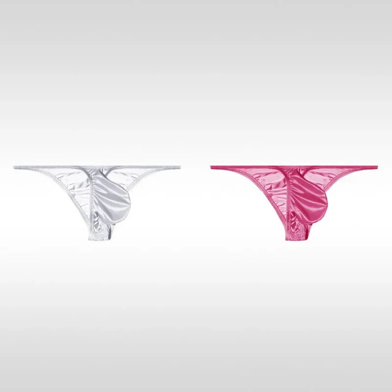 Men's Underwear Ice Silk Low Rise Sexy Bikini Briefs