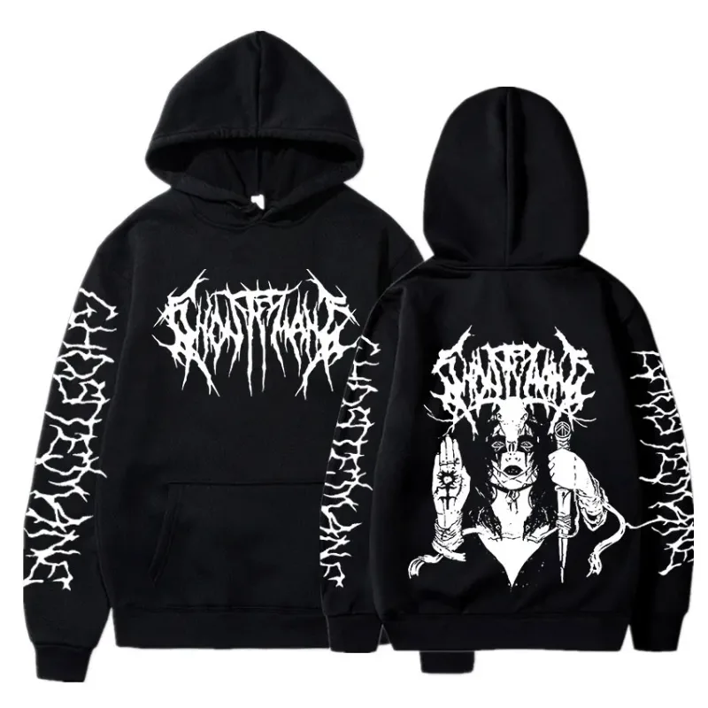 Ghostemane dubbelzijdig print hoodie herenmode hiphop metal rock hoodies gothic oversized sweatshirt trainingspak streetwear