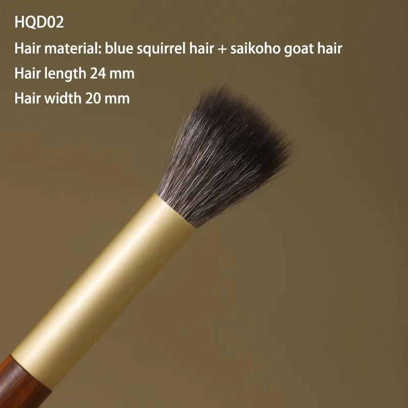 Professional Handmade Makeup Brushes 1PC Soft Squirrel Fox Goat Hair Stippling Blush Brush African Rosewood Handle Make Up Brush