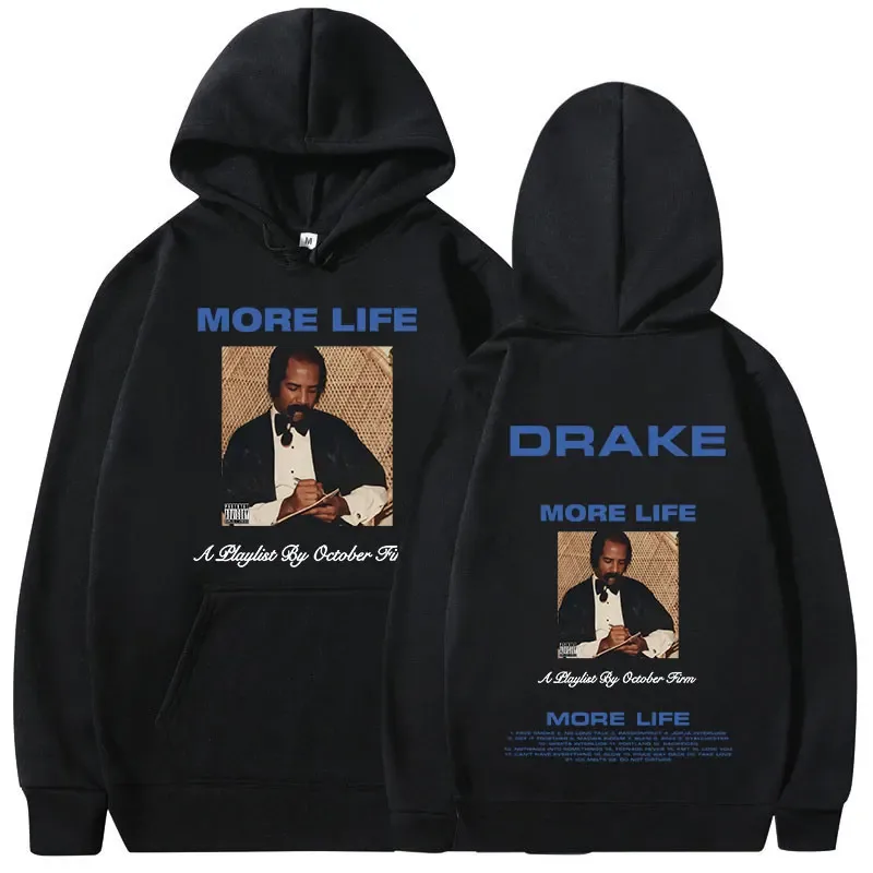 Rapper Drake Music Album Cover Graphic Hoodies Men's Fashion Hip Hop Vintage Sweatshirts Autumn/Winter Fleece Warm Pullovers Y2k
