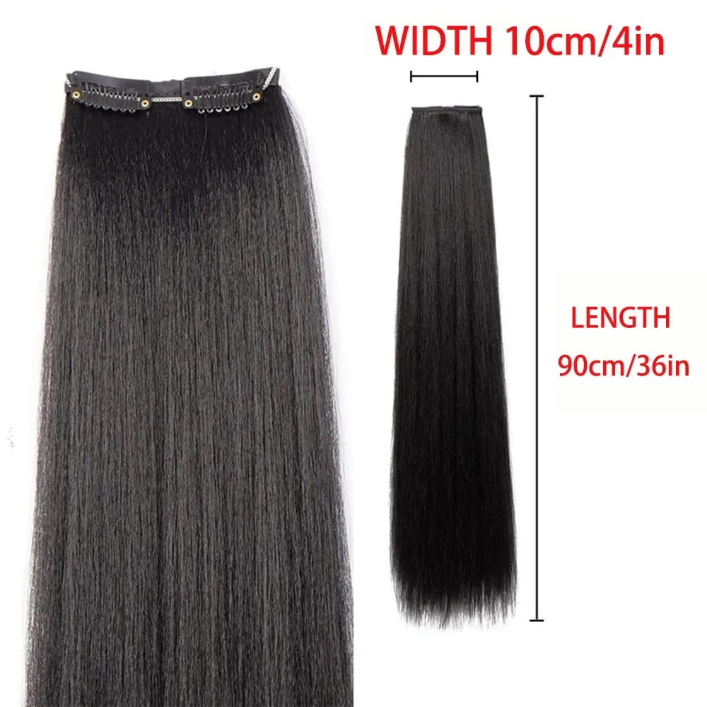 Synthetic black women's vertical hair extensions hair extensions five different lengths of headwear for women's wigs — image 14