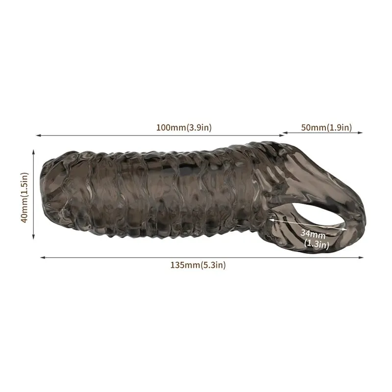 Penis Extender Condom Silicone Reusable Penis Sleeve Glans Enlarger Delay Ejaculation Cockring Adult Sex Toys For Men Couples — image 9