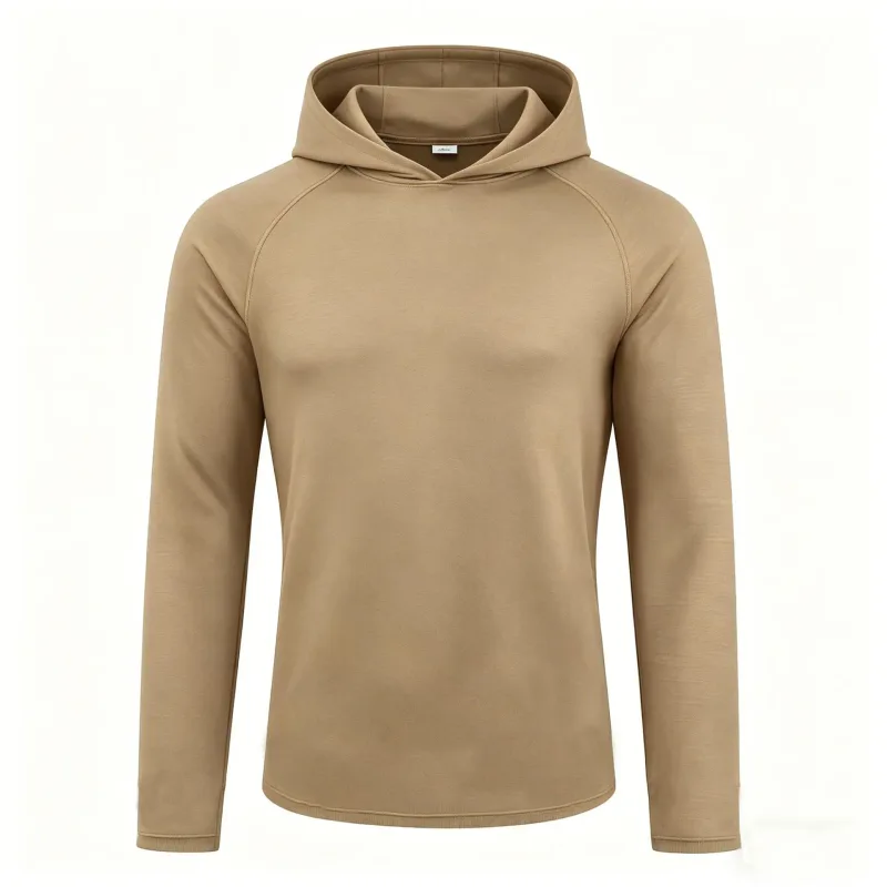 Felpe con cappuccio a maniche lunghe da uomo Camicie di protezione solare T-shirt solida ad asciugatura rapida Uomo Bodybuilding Fitness Muscolo Abbigliamento sportivo Abbigliamento da palestra