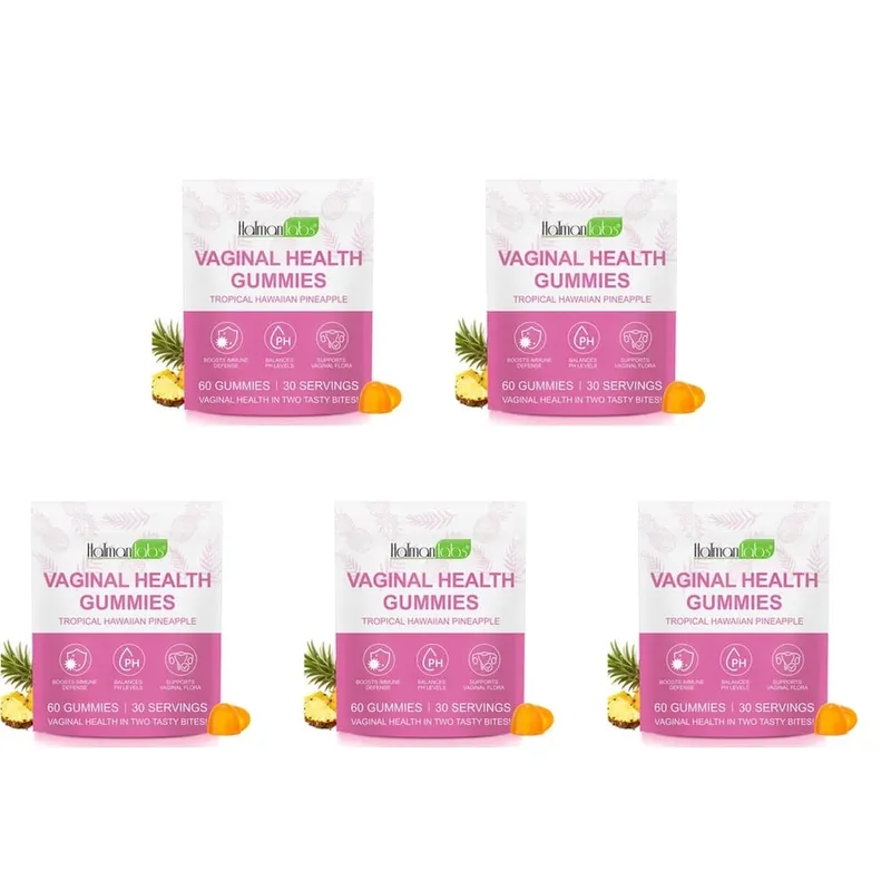 HolmanLabs Vaginal Health Gummies with Vitamin C and Probiotics Supports Vaginal Flora Helps Balance PH Levels 60 Gummies