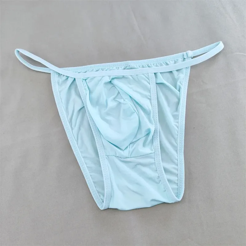 Solid Color Briefs Men Underwear Ultra Thin U Pouch Panties Low Waist Seamless Quick Dry Briefs for Daily Wear — image 22